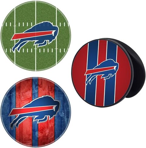 TKMTYT（3 Pack Football Theme Cell Phone Stand Holder and Grip. Red Blue Stripe Design Foldable Phone Kickstand Compatible for Smartphones in Saudi Arabia