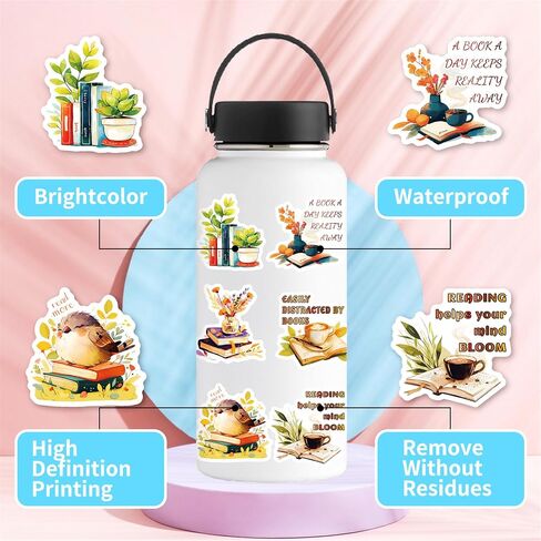 الحب ملصقات قراءة ، 50pcs اقرأ المزيد من ملصقات الكتب ، شارات الفينيل والملصقات للكمبيوتر المحمول ، قارورة هيدرو ، ملصقات زجاجة ماء للأطفال ، الطلاب ، ملصقات المكافآت والهدية (الحب) in Saudi Arabia