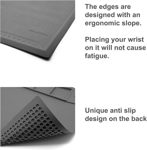 Silicone Soldering Mat Heat Resistant 932°F, Expanding the Repair Area Electronic Repair Work Mat, Insulation Silicone Repair Mat with Magnetic Area, Cell Phone Laptop Repair, SI-02 in Kuwait