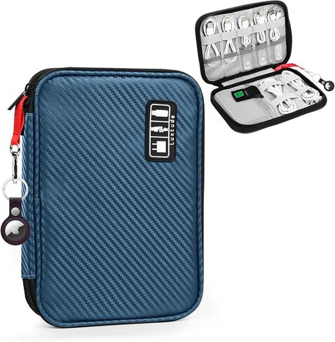Luxtude Cable Organizer Bag, Travel Cord Organizers Bags, Electronic Organizer Travel Case, Portable Charger Organizer Case, Compact Tech Bags & Wire Pouch, Cable & Cord Storage in Kuwait