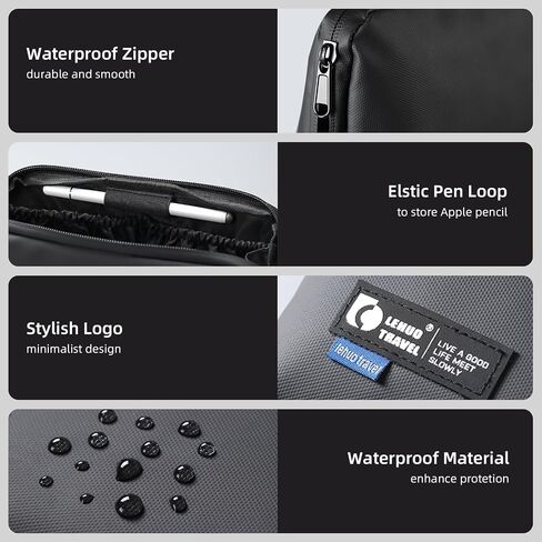 RIGHT AWAY Electronic Organizer, Travel Tech Pouch with Water Resistant Storage -Cord Organizer Bag to Carry Phone, Charger, Hard Drive, Power Bank & Accessorie Travel Essentials(BLACK) in Saudi Arabia