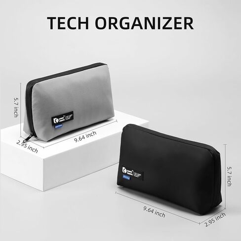 RIGHT AWAY Electronic Organizer, Travel Tech Pouch with Water Resistant Storage -Cord Organizer Bag to Carry Phone, Charger, Hard Drive, Power Bank & Accessorie Travel Essentials(BLACK) in Saudi Arabia