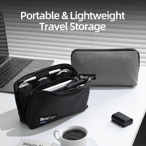 RIGHT AWAY Electronic Organizer, Travel Tech Pouch with Water Resistant Storage -Cord Organizer Bag to Carry Phone, Charger, Hard Drive, Power Bank & Accessorie Travel Essentials(BLACK) in Saudi Arabia