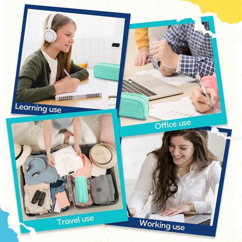 Mesh Pencil Case 3 Pack Clear Pency Pouch ، حقيبة قلم رصاص ، حقيبة مستحضرات التجميل التجميلية للمحفظة ، اللوازم المدرسية الأساسية للكلية (أسود) in Kuwait