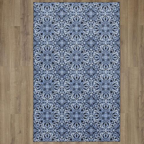 Mohawk Home Amstel Navy Geometric (2' X 3') Scatter Rug in Kuwait