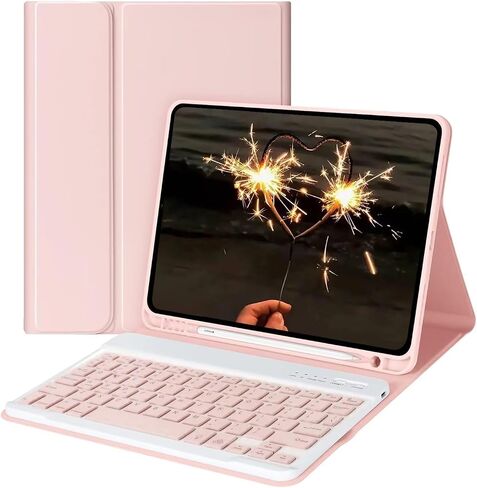 Keyboard Case for iPad Mini 5/4/3/2/1 (7.9-Inch, 2019/2015/2014/2013/2012 Model) with Keyboard-Backlit Detachable, Folio Cover with Pencil Holder with Auto Sleep/Wake Function Purple in Saudi Arabia