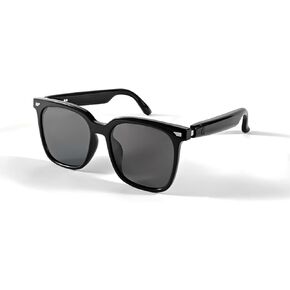 Smart Glasses Bluetooth Audio Sunglasses for Men Women with Dual Stereo Speakers, Open Ear Music &HD Calling, Touch &Voice Assistant, UV Protection——Silver