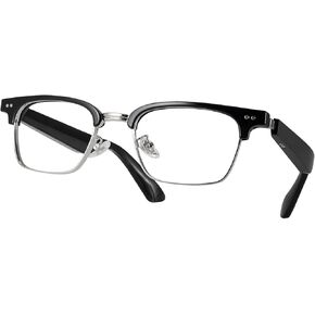 Bluetooth Audio Smart Glasses for Women Men with Remote Shooting,Color-Changing Anti-Blue Light Polarized Lenses,Open-Ear Sound Speakers,Magnetic Charging,Voice Assistant