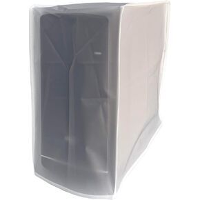 CPU Dust Cover Small Size CPU Computer Desktop Gaming PC Mid-Tower Full Body Protective Cover Case with Adjustable Solid Cord Tight Rope Black