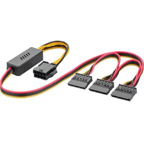 Owltree CPU 8 PIN 12V أنثى إلى 3 SATA 5V ذكور محول إمدادات الطاقة لـ HDD ، 8Pin CPU إلى محول كابل الطاقة الموصل SATA (31 بوصة)