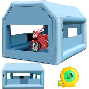 LVAOSTT Inflatable Paint Booth Portable Spray Booth Tent with Blower Air Filter System for DIY Spray Car Truck Motorcycle Garage Furniture Part Painting 20x13x9FT