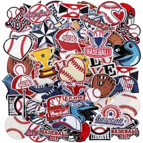 72 Pcs Softball Iron on Patches Embroidered Softball Patches Iron on Hat 36 Style Sport Ball Appliques for Hat Cap Clothes Jackets Jeans Dress Backpack Sew on DIY Accessories
