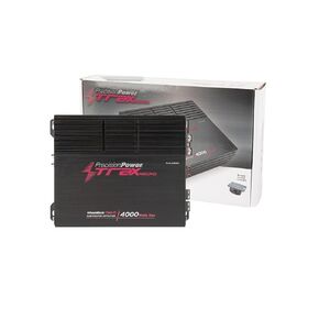 Precision Power Trax Micro Monoblock Class D Car Stereo Amplifier TM1.4000D – 4000W Single Channel Digital Subwoofer Amp with Wired Bass Control & High-Level Inputs for Powerful Audio
