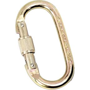 Portable Winch PCA-1276 Steel Oval Locking Carabiner - 5620 lbs Capacity Carabiner for Logging Chain, Tow Chain, Winch Accessories