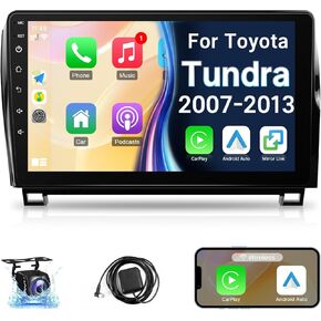 Car Stereo Android 12 for Toyota Tundra 2007-2013 Sequoia 2008-2018 10.1 Inch Touch Screen 2+32GB Car Radio Wireless CarPlay GPS Navigation WiFi BT Mirror Link Steering Wheel Control