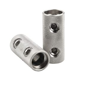 ZOOKOTO 2Pcs 8 Gauge Wire Audio Car Brass Terminal Butt Connectors Car Stereo Power or Ground Wire Splice Coupler