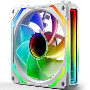 AsiaHorse COSMIQ 120mm PC RGB Computer Case Fans, 5V 3-PIN Connector Daisy Chain PWM Cooling With Controller for Cases CPU Liquid Coolers (Black COSMIQ Forward Fan, Black-3)