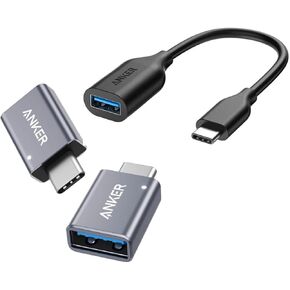 Anker USB-C to USB 3.1 Adapter, USB-C Male to USB-A Female, Uses USB OTG Technology USB C Adapter (2 Pack)
