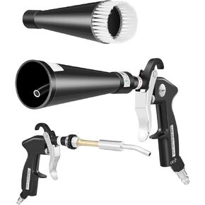 Saker Dry Cleaning Gun,Car Air Blow Gun,Car Cleaning Gun Quickly Removes Surface Dirt and Dust, Air Gun Works with Air Compressor(1 Set Nozzle)