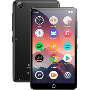 MP3 Player with Bluetooth and WiFi, 80GB MP4 Player with Camera, 4.02" HD Touchscreen Android MP3 Player with Spotify, Audible, Amazon Music, Deezer, Music Player with Speaker, FM Radio, Up to 512GB