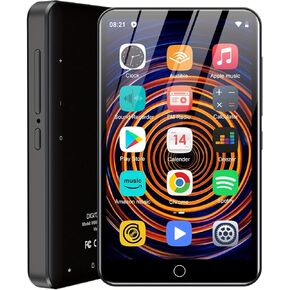80GB MP3 Player with Bluetooth and WiFi, 4-inch Touch Screen mp3 Players with Bluetooth ， with Spotify, SpotifyKids, Audible, Andora, Amazon Player, MP4&MP3 Player up to 1TB (Black)