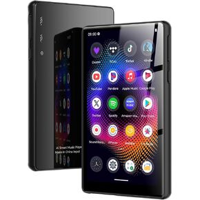 128GB MP3 Player with Bluetooth and WiFi，Music Video Player with Spotify Pandora,Amazon Music, 5" Touch Screen Android MP4 MP3 Player for Kids with Audible, YouTube, Spotify Kids,up to 256GB (Red)