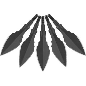 ZSHJGJR Archery Hunting Broadheads Traditional Hunting Arrow Heads Solid Metal Screw-in Arrow Tips for Archery Outdoor Hunting Target Shooting 3/6/12Pack