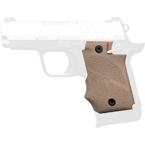 Hogue Springfield Armory 911 .380 Ambi Safety Rubber Grip with Finger Grooves