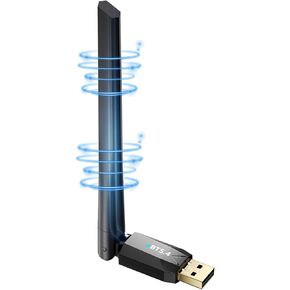 USB Bluetooth 5.4 Adapter for PC, Plug and Play, Long Range 500FT Wireless Dongle Enhanced Antenna for Bluetooth Keyboard Mouse Headsets Speakers Printer Desktop Laptop-Windows11/10/8.1 Support