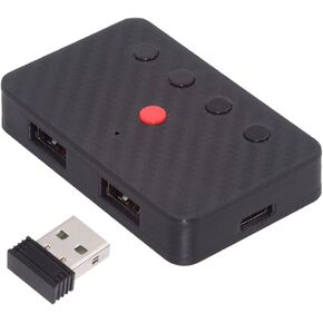 CY USB Wired Keyboard and Mouse Convert to Wireless 2.4G Bluetooth(BT) Converter with Receiver Type-C Power for Laptop Tablet Phone