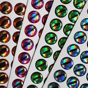 160 pcs 4 Colors 10mm 3/8" 4D Fish Eyes Frog Eye Sticky Fishing Lure Realistic DIY Crafts for Hooks Baits Fly Tying Materials