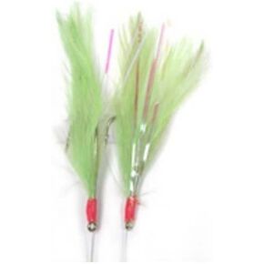 P-Line FF5/0G/C Farallon Feather 2 HK 5/0 Green/Chartreuse