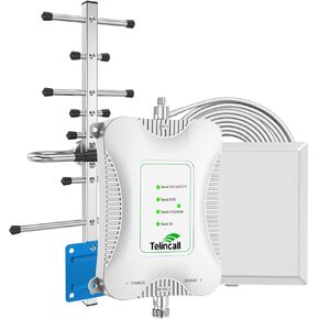 Cell Phone Booster for Home Boosts 3G 4G LTE & 5G Up to 5,000 Sq Ft Cell Phone Signal Booster for All US Carriers Band 2/4/5/12/13/17/25/30/66/71 Cell Signal Booster for Home