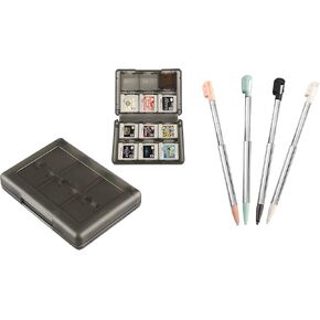 Xahpower DS Lite Charger Bundle, 1 Pack 3DS Game Holder Card Case and 4 Pack Stylus Pen for Nintendo DS Lite