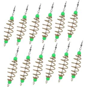 12pcs قفص صيد أسماك مضيء للخرز من أجل الاصطياد للملحقات المتينة للكارب والخشن