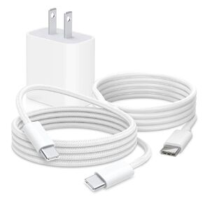 USB Type C 20W Fast Charger for Airpods 2 3 4 Airpods Pro 2nd Gen Earbuds, AirPods Max, AirPods 2nd 3nd, iPhone 16E 16 Plus 15 14 13 12 11 Pro Max，ipad 11 13 12.9 inch 2025 2024 Charging Cord