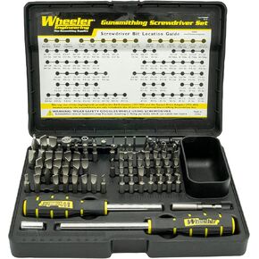 Wheeler 89 Piece Gunsmithing Screwdriver Set with Durable Construction and Storage Case for Gunsmithing and Maintenance