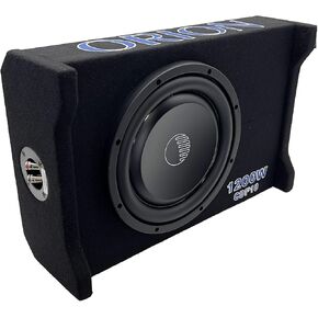 ORION Cobalt CDF12 12" Passive Down-Firing Subwoofer Enclosure – 500W RMS/2000W Max, Slim Sealed Sub Box for Cars & Trucks, Low-Profile Air-Tight Bass Thin Enclosure, Shallow Mount