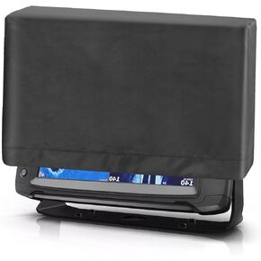 Fishfinder Cover 9 Inches Drawstring Models Water Resistant Depth Finder Cover Compatible with Lowrance, Humminbird（Black）