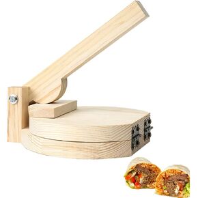 6-Inch Tiny Wooden Tortilla Press, Bamboo Tortilla Maker for Children, Mexican Tortilla Maker, Perfect for Homemade Tacos, Wraps, Small Meals, and Portion Control, Ideal for Reducing Food Waste