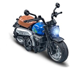 Pull Back Motorcycle Toys, Tiny Gift with Music Lighting, Classic Motorcycles Toy for Boys Kids Age 3 4 5 6 7 8 Year Old (Red)