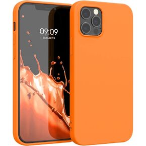 kwmobile Case Compatible with Apple iPhone 12 Pro Max Case - Soft Slim Protective TPU Silicone Cover - Neon Green