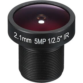 PATIKIL 2.1mm CCTV Camera Lens, F2.0 FPV Security Camera Lens 5MP 160° Wide Angle Board Lens M12 Threaded Dia for IP Camera Panoramic
