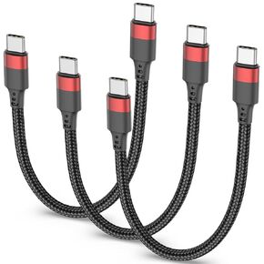 USB C to USB C Cable 3ft, 3 Pack USB C Charger Cable Braided USB C to C Cable Fast Charging for iPhone 15 16 Samsung Galaxy S23 Note 20 A50 Moto LG iPad Pro Air MacBook, USBC to USBC Cord 3ft