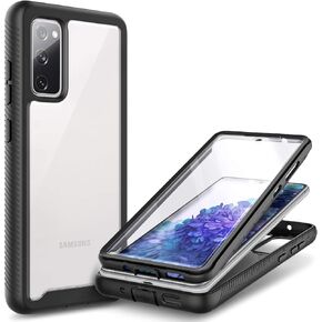 NZND for Galaxy Note 20 Phone Case with [Built-in Screen Protector], Full-Body Shockproof Protective Rugged Bumper Cover Impact Resist Case for Samsung Note 20 Black