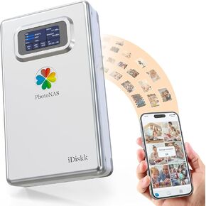 iDiskk 1TB Family&Personal NAS Photo Storage for iPhone External Hard Drive to Auto Backup and Share Photos & Videos,Wireless Remote Access,Real-time Sync Data for iPhone,iPad,PC,Mac,Android Phones