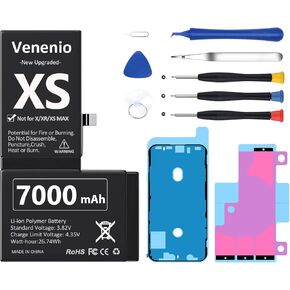 [10000mah] بطارية لـ iPhone X ، تم ترقيتها عن استبدال البطارية الجديد 0 Cycle Ultra High Courge لـ iPhone 10 X Model A1865 و A1901 و A1902 مع مجموعة أدوات الإصلاح الكاملة