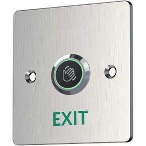 Infrared Sensor Exit Button with Back Box IR Touchless Door Release 304 Stainless Steel IP67 Waterproof with LED Indicator for Access Control Systems