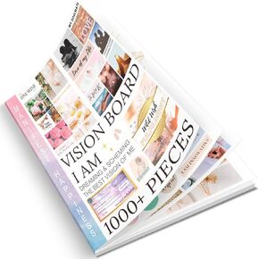 EggSun 2025 Vision Boards Book Supplies for Women,Inspirational Magazines Collage Journal Stickers Kit,1000+Vision Mood Board Pictures Quotes,112P Visualization Boards Clip Art for Beginners