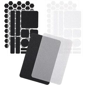 6Pcs Phone Grip Tape Finger Grip Stickers Pre-Cut Non Slip Kit Adhesive Traction for Phone Handles Laptop Transparent (Transparent)